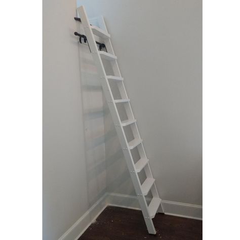 Home Library Organization, Loft Ladder Ideas, Shed Conversion Ideas, Ladder Loft, Ladder Library, Diy She Shed, She Shed Designs, Library Organization, Library Ladder