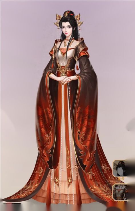 Chinese Empress, 3d Dress, Chinese Drawings, Chinese Clothes, Chinese Illustration, Remarried Empress, Queen Anime, Chinese Characters, Chinese Clothing