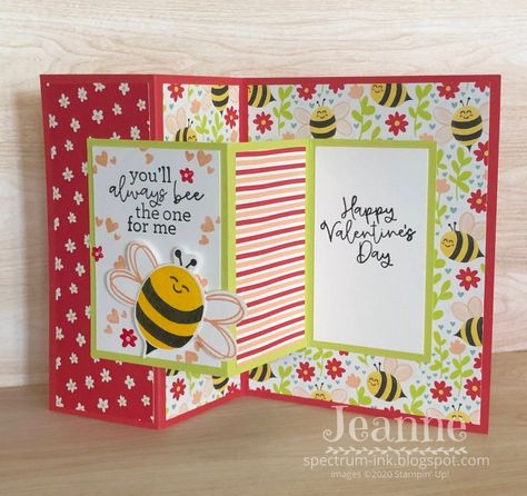 CC979 Bee Mine by Penny627 at Splitcoaststampers Bee Valentines Cards, Stampin Up Valentine Cards, Bee Mine Valentine, Bee Valentine, Valentine Stamps, My Colors, Valentine Cards Handmade, Bee Cards, Bee Mine