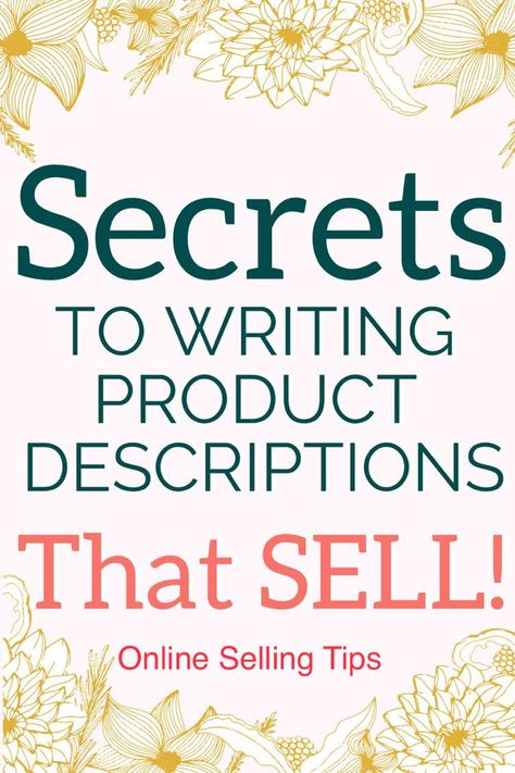 Are you looking to take your ecommerce business to the next level? Are you unsure of how to write effective product descriptions that will increase your sales? Well, look no further – with Secrets To Writing Product Descriptions That Sell, you'll learn the essential tips and tricks that will help you write compelling and effective product descriptions that will transform your ecommerce business. Get ready to discover the secrets to success! Writing Product Descriptions, Selling Crafts Online, Reselling Business, Make Flowers, Paper Snowflake, Small Business Plan, Business Basics, Crochet Coaster, Business Articles