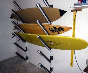 Tall Guy Surfing (and now running!): How to Tuesday ($40 SURF RACK) Paddle Board Storage, Surfboard Storage, Master Closet Organization, Surf Rack, Kayak Storage Rack, Surfboard Rack, Board Rack, Kayak Storage, Closet Organizing Systems