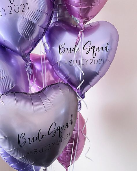 CONFETTI & CHAMPAGNE 🥂’s Instagram profile post: “How fun are these bridesmaids proposal balloons? 🤩💖 .. #bridesmaidproposal #bridesmaidgifts #bridesmaids #bridesquad…” Proposal Balloons, Bridesmaids Proposal, Bridemaids Gifts, Bride Squad, Bridesmaid Proposal, Confetti, Champagne, Balloons, Diy Projects