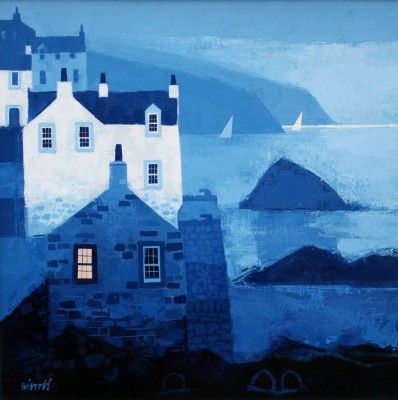 George Birrell Art, George Birrell Paintings, George Callaghan, Abstract Buildings, Helen Warlow, Aerial Perspective, Abstract Realism, Red Rag, Lighthouses Photography