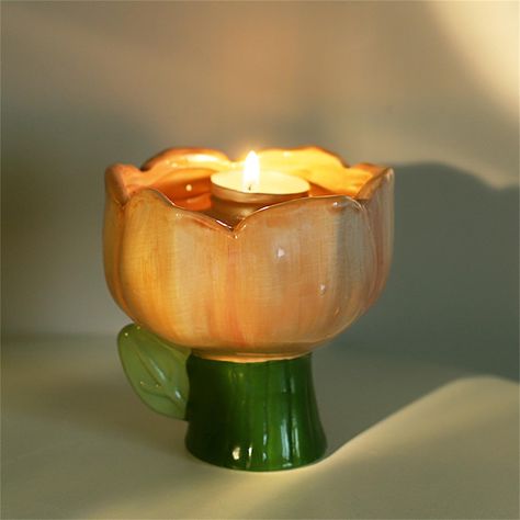 PRICES MAY VARY. 【Unique Artistry Flower Ceramic Vase】100% hand-painted ceramic craftsmanship with our uniquely Lotus shaped vase. Vase dimensions: 3.74″*1.97″*3.78″. Fired at high temperatures, this vase is not only visually stunning but also remarkably durable, high temperature resistance and water seepage resistance. It can refresh your room and bring you a special visual enjoyment. 【Lotus Shaped Blossom Vase】The floral design is not just a vessel but seamlessly integrates with bouquets, crea Flower Clay Jewelry Holder, Functional Sculpture Clay, Natural Pottery, Flower Vase Ceramic, Boho Modern Farmhouse, Planter Pottery, Ceramic Pinch Pots, Candle Pot, Mexican Ceramics