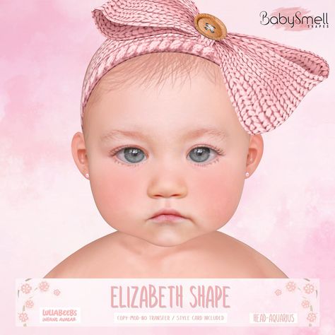 Baby Smell - Elizabeth Shape For LullaBeebs Infant Avatar ( Head - AQUARIUS). Includes 2 shapes (Size 1 / Size 2) Style Card Included. Available February 12th ಌ Daydream Event ಌ ಌ Sims 4 Infant Face Overlay, Head Presets Sims 4, Sims 4 Baby Hair, Infant Hair Cc, Sims Infant, Sims 4 Infant, Sims Room, The Sims 4 Skin, Sims 4 Cc Skin