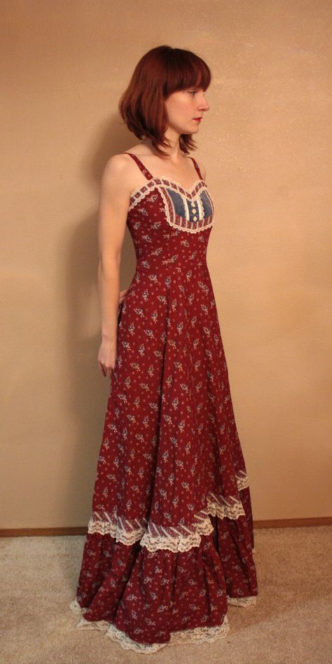 70s Flowy Dress, 70s Prairie Style, Gunnie Sax Dress, 70s Gunne Sax Dresses, Red Gunne Sax Dress, Gunne Sax Dress Vintage 80s, Vintage Gunne Sax Dress, Jessica Mcclintock Gunne Sax Dress, Gunne Sax Black Label