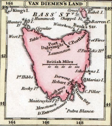 1820 map of Van Diemen's Land [Tasmania] Van Diemen's Land, Australia Map, Old Maps, Nature Journal, Very Interesting, Tasmania, Banks, Tattoo Quotes, Vision Board