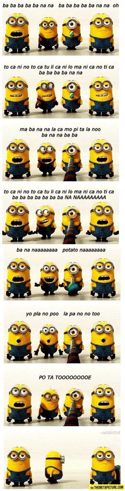 Minions Minions Banana Song, Minions Singing, Banana Song, Minions Minions, Despicable Minions, Venison Steak, Minion Banana, Minions Love, Minions Despicable Me