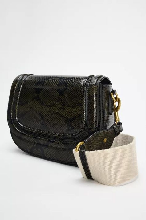 ANIMAL PRINT CROSSBODY BAG - Snake | ZARA United States 2023 Wishlist, Personalized Gift Cards, Joggers Shoes, Cardigan Sweater Dress, Leather Shirt, Clean Laundry, Shoes Trainers, Trouser Jeans, Crossbody Strap