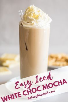 White Chocolate Mocha At Home, Mocha At Home, Ninja Coffee Bar Recipes, Mocha Frappe Recipe, Iced White Chocolate Mocha, Homemade Mocha, Homemade Iced Coffee, Vanilla Iced Coffee, Coffee Summer