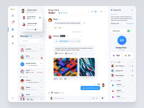 Chat App Web Design, Chat Web Design, Chat Ui Design, Web App Ui Design, Social App Design, Web Design User Interface, Web Dashboard, Presentation Slides Design, Task Manager