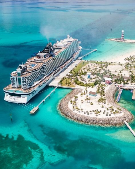 🏝️💦 Caribbean hues in Ocean Cay 🚢 MSC Seascape looks beautiful docked over there, don’t you think? 😍 The vibrant colors of the Caribbean make every moment feel magical. Where would you rather be right now? ✨ Tons caribenhos em Ocean Cay 💦💚 #MSCSeascape #OceanCay #CaribbeanVibes #CruiseLife #CruiseShip #CruiseVacation #TravelGoals #Wanderlust #Cruisexperience #cruise #cruising #sea #vacation #caribbean #bahamas #bahamascruise Msc Seascape, Group Picture Poses, Sea Vacation, Bahamas Cruise, Msc Cruises, I Want To Travel, Cruise Ships, Caribbean Cruise, Would You Rather