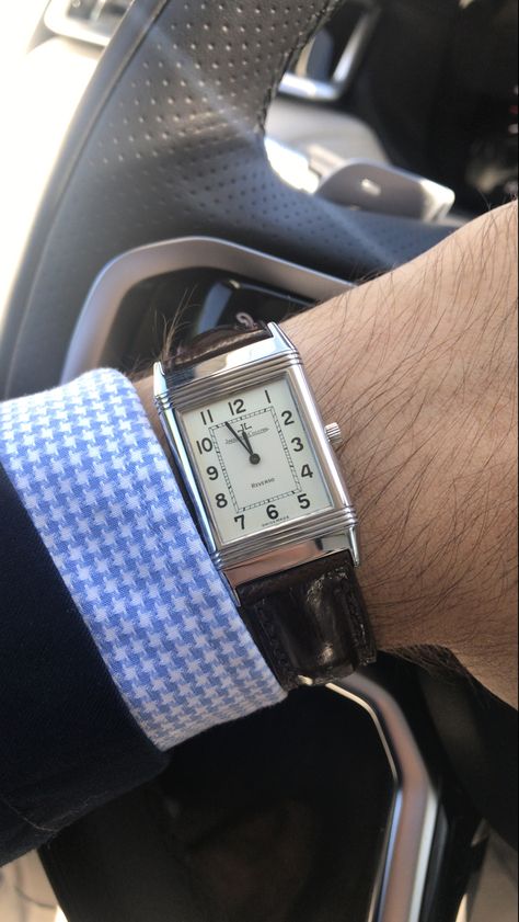 Reverso Jaeger Lecoultre, Watch Aesthetic, Jaeger Lecoultre Reverso, Trendy Boy Outfits, Fashion Archive, Old Watches, Dream Watches, Wrist Game, Jaeger Lecoultre