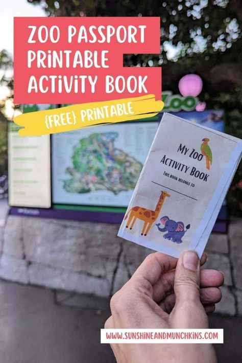 {FREE} Zoo Passport Printable Activity Book Zoo Field Trip Activities Free Printable, Zoo Homeschool Activities, Zoo Printables Free, Zoo Field Trip Activities, Zoo Activities Preschool, Zoo Field Trip, Zoo Games, Zoo Book, Zoo Activities