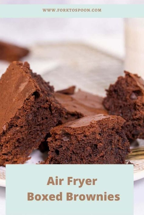 Air Fryer Brownies, Air Fryer Cake Recipes, Air Fryer Recipes Dessert, Gooey Brownies, Plats Healthy, Box Brownies, Air Fryer Oven Recipes, Best Air Fryers, Easy Air Fryer