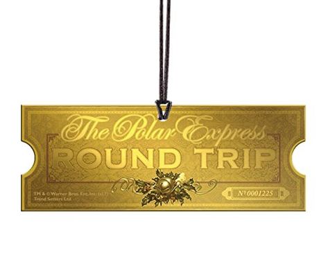 Polar Express - Golden Train Ticket - Believe - 4" x 1.5" Ticket Shaped Hanging Acrylic Accessory – Officially Licensed Collectible Polar Express Ticket, Polar Express Tickets, Polar Express Theme, Polar Express Train, Train Ticket, Hanging Acrylic, The Polar Express, Express Train, Golden Design