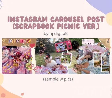 Instagram Carousel Post Template | Scrapbook Style Transform your Instagram feed with this charming carousel template, perfect for capturing life's special moments in a unique and creative way! ✨ Features: Whimsical Scrapbook Style: Infuse your posts with the nostalgic charm of a handmade scrapbook. Versatile Customization: Effortlessly personalize text, images, and colors to reflect your style or brand. Easy to Use: Ideal for both beginners and experienced designers! Designed with care by... Whimsical Scrapbook, Carousel Post Template, Fun Times With Friends, Instagram Carousel Post, Carousel Template, Picnic Dates, Carousel Post, Instagram Carousel, Handmade Scrapbook