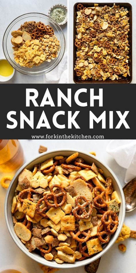 Original Ranch Snack Mix Recipe, Ranch Snacks, Ranch Chex Mix Recipes, Popcorn Recipes Savory, Ranch Chex Mix, Camp Snacks, Party Mix Recipe, Homemade Ranch Seasoning, Quick Recipes Snacks