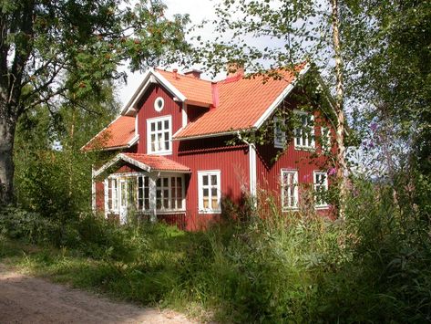 Finnish House, Swedish Houses, Scandinavian Houses, Red Houses, Swedish Cottage, Red Cottage, Swedish House, Dream Cottage, Red House