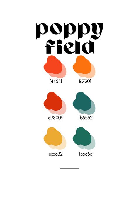 6 Color Palette Hex Code, Color Palette Hex Code, Hex Code Color Palette, Poppy Color Palette, 6 Color Palette, Color Palette Hex Codes, Floral Color Palette, Color Palette With Hex Codes, Aesthetic Color Palette