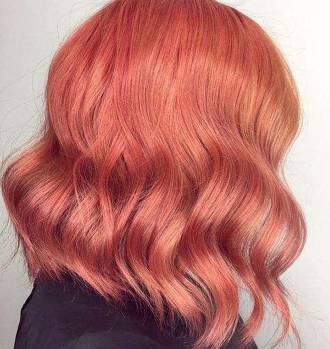 Hair Dyed Underneath, Wedding Hair Colors, Color Depositing Shampoo, Pinkish Orange, Hair Tint, Dyed Red Hair, Hair Color Streaks, Peach Rose, Hair Color Techniques