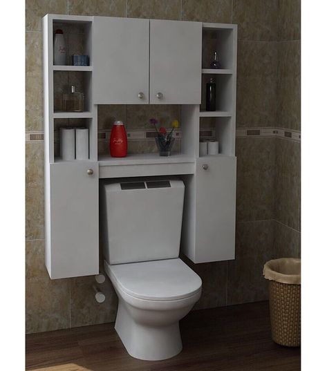 Cabinets Over Toilet, Bathroom Cabinets Over Toilet, Bathroom Storage Over Toilet, Bathroom Space Saver, Toilet Room Decor, Cabinet Closet, Washbasin Design, Bathroom Storage Solutions, Over Toilet