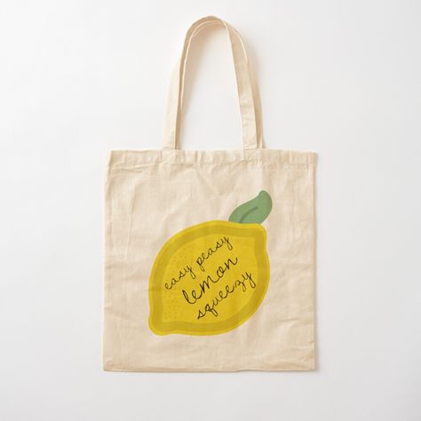 Easy Peasy Lemon Squeezy, White Tote Bag, Easy Art, White Tote, Simple Bags, Instagram Icons, Simple Art, Easy Peasy, Bag Sale