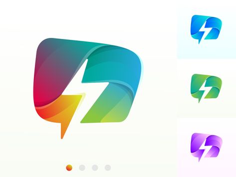 Flash Chat Logo by Mahdi H. Nazmul Logo Gradient, Chat Logo, Negative Space Logos, Flash Logo, Startup Logo, Colorful Logo, Medical Logo, 1 Logo, Round Logo