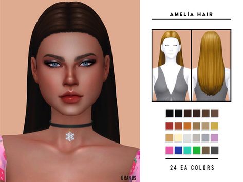 The Sims Resource - Amelia Hair Catwalk Hair, Straight Long Hair, Female Sims, Mod Hair, Cc Hair, Sims 4 Mm Cc, Random Picture, Sims 4 Mm, All Hairstyles