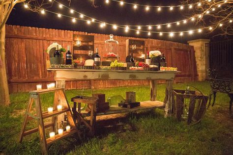 Rustic Outdoor Birthday Party Ideas | Photo 1 of 20 Outdoor Birthday Party Ideas, Rustic Birthday Parties, Outdoor Birthday Party, Party Stations, Deco Buffet, Backyard Birthday Parties, Rustic Birthday, Outdoors Birthday Party, Rustic Backyard