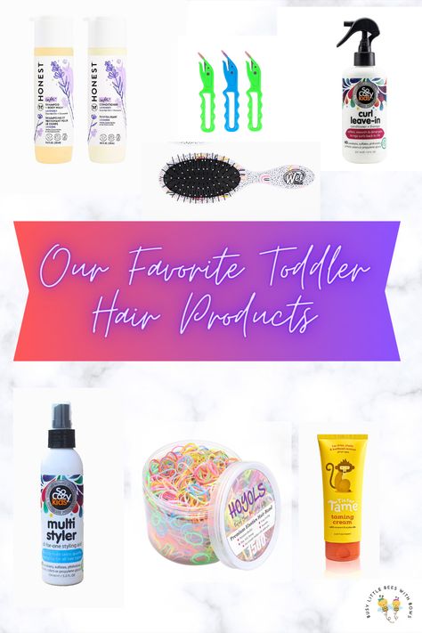 Our favorite everday clean toddler hair products. Both for curly & straight hair! All available on Amazon! Toddler Hair Products, Toddler Shampoo, Curly Hair Tools, Toddler Curly Hair, Aria Hair, Curly Straight Hair, Gel Curly Hair, Boys Hairstyles, Best Hair Brush