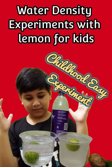 This video is a tutorial for sink or float water density science experiments for kids. With the help of this video you can also make salt water density with lemon experiment and results. water density experiments with lemon science experiment for school project very Easy. SALT WATER DENSITY science experiment for Science fair step by step. Lemon Experiment, Density Experiment, Science Fair Experiments, Water Experiments, Sink Or Float, Science Experiments For Kids, Experiments For Kids, Science Projects For Kids, Science Experiment