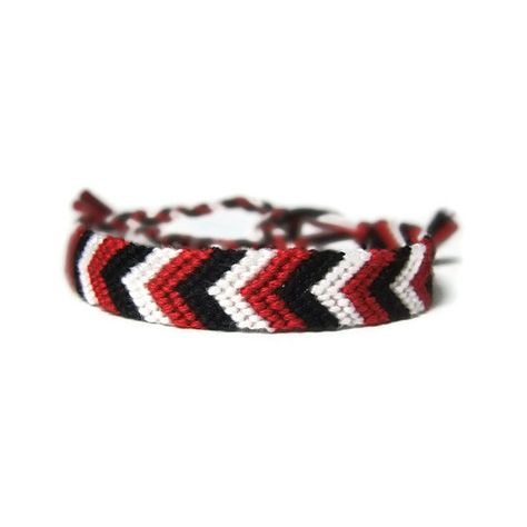 Red Black and White Chevron Arrow Friendship Bracelet (Made to Order) ($6.60) ❤ liked on Polyvore featuring jewelry, bracelets, accessories, red, black and white jewelry, clear jewelry, chevron bangles, braided friendship bracelet and black white jewelry Arrow Friendship Bracelet, Black Friendship Bracelet, Bracelet Chevron, Chevron Friendship Bracelet, Chevron Friendship Bracelets, Bracelets Red, Braided Friendship Bracelets, Chevron Jewelry, Diy Friendship Bracelets Tutorial