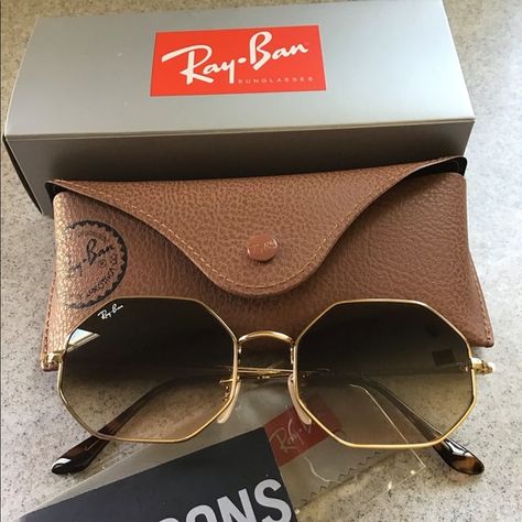 Ray-Ban 1972 Octagonal Sunglasses Ray Ban Cat Eye Sunglasses, Purple Aviator Sunglasses, Blue Aviator Sunglasses, Ray Ban Original Wayfarer, Octagon Sunglasses, Brown Aviator Sunglasses, Ray Ban Round Sunglasses, Black Gold Sunglasses, Smartphone Hacks