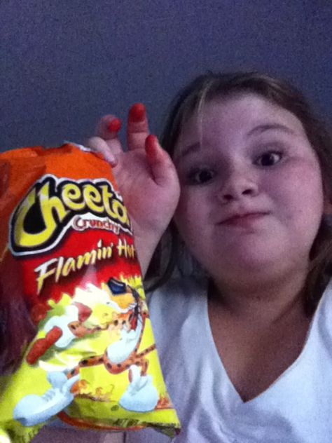 #eatin hot Cheetos :) Hot Cheetos Aesthetic, Hot Cheetos, Cheetos Crunchy, Hot Chip, Fanta Can, Chips