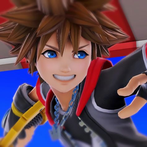 Kingdom Hearts Sora Icon, Sora Smash Bros, Kingdom Hearts Matching Pfp, Kh3 Sora, Kingdom Hearts Pfp, Sora Pfp, Bug Wallpaper, Sora Kh, Roxas Kingdom Hearts