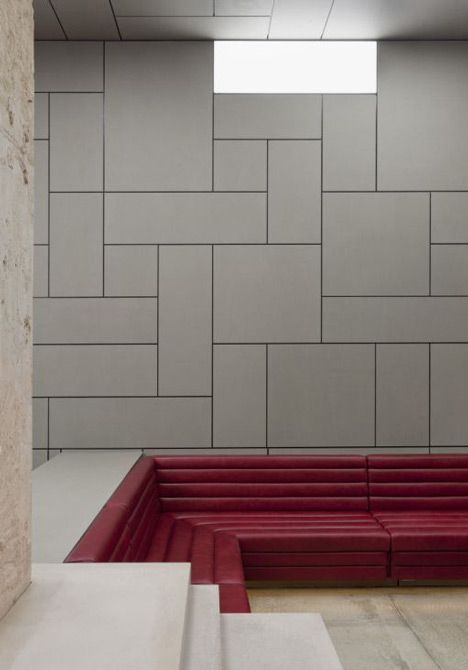 The Edison by Adjaye Associates Wall Panel Design, Wall Panelling, Tiles Design, Interior Wall Design, Pattern Wall, Wall Cladding, House Decoration, Banquette, Shopping Store