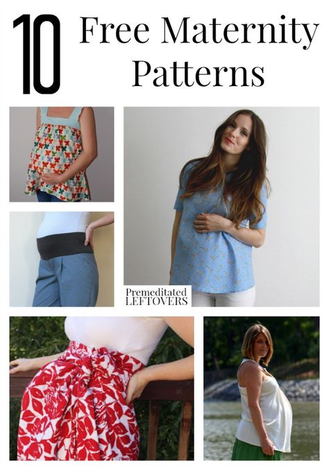 10 Free Maternity Patterns, including maternity maxi dresses, easy maternity clothes, how to turn any pants into maternity pants and DIY maternity Tops. Maternity Pants Outfit, Free Sewing Patterns For Women, Diy Maternity Clothes, Maternity Sewing Patterns, Maternity Patterns, Maternity Sewing, Free Sewing Patterns, Diy Vetement, Beginner Sewing Projects Easy