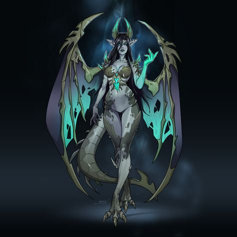 ArtStation - Cindrexia Dragon Witch, Undead Warrior, Dragon Character, Female Monster, Dragon Girl, Alien Concept Art, Character Portraits, Creature Art, Dark Fantasy Art