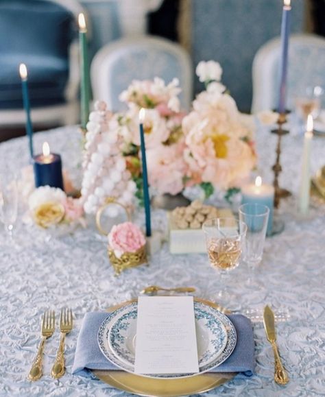 Natalia Stanley (@nataliastanley) • Instagram photos and videos Blue Table Linens Wedding, Baby Blue Wedding Theme, Table Linens Wedding, Linen Table Settings, Wedding January, Baby Blue Wedding, Wedding Paris, Baby Blue Weddings, Table Cloth Decorations