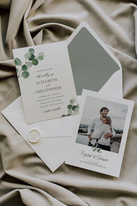 18 Best Sage Green Wedding Invitations for 2023 | Colors for Wedding Minimal Greenery Wedding, Farm Party Invitations, Greenery Invitation, Mountain Wedding Invitations, Wedding Greenery, Eucalyptus Wedding Invitation, Sage Wedding, Green Eucalyptus, Green Wedding Invitations