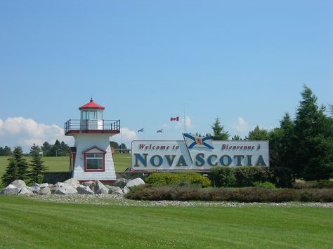 https://flic.kr/p/8nB2PU | Welcome to Nova Scotia | Trans Canada Highway Mini Chalet, Visit Nova Scotia, Cape Breton Nova Scotia, Trans Canada Highway, Canadian Road Trip, Eastern Canada, Cape Breton, New Brunswick, Nova Scotia