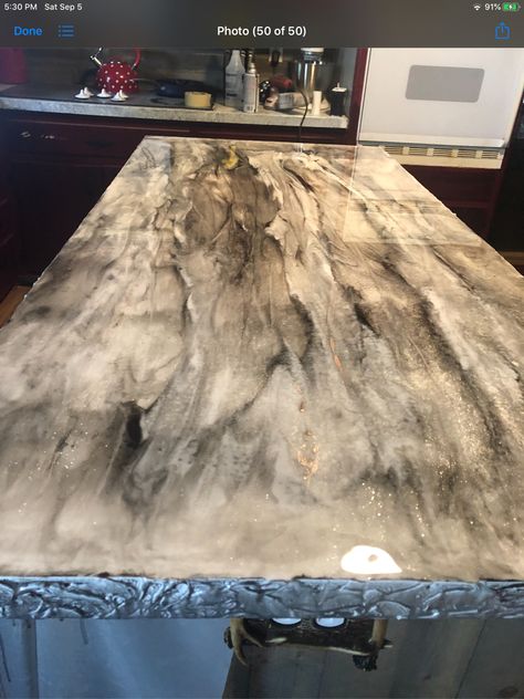 For sale Bar Tops Diy, Epoxy Counters, Kitchen Cement, Kitchen Island Furniture, Paper Flooring, Epoxy Countertops, Diy Resin Table, Designer Kitchens, Epoxy Floors