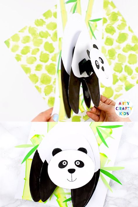 Pet Rocks Craft, Paper Panda, Panda Craft, Panda Pop, Bee Crafts For Kids, Sheep Crafts, Fox Crafts, Art And Craft Videos, Toilet Paper Roll Crafts