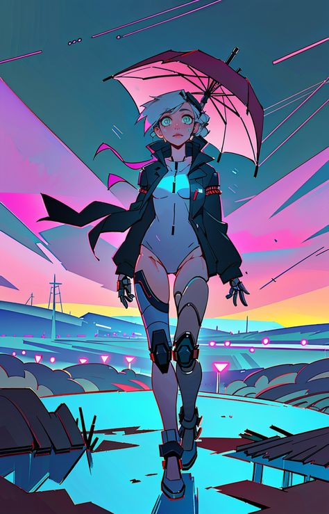 Retro Cyberpunk Art, Cyberpunk Women Outfits, Cyberpunk Girl Character Design, Cyberpunk Oc Girl, Cyberpunk Girl Aesthetic, Cyberpunk Outfit Female, Cyberpunk Doll, Cyberpunk Art Style, Cyberpunk Woman Art