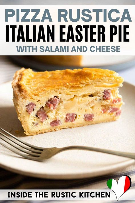 Pizza Rustica is an incredible Italian Easter pie made with a flaky and buttery pie crust and filled with eggs, ricotta, salami, and cheese. This recipe makes a truly special pie that's packed with flavour and looks really impressive. Eggs Ricotta, Italian Easter Recipes, Italian Easter Pie, Ham Pie, Ricotta Pie, Salami And Cheese, Easter Pie, Pizza Rustica, Buttery Pie Crust