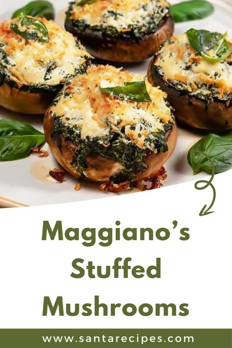 Immerse yourself in a delightful culinary journey with Maggiano's Stuffed Mushrooms Recipe. A cherished gem in the world of Italian-American ... #Maggiano’s #StuffedMushrooms Maggianos Stuffed Mushrooms, Maggianos Recipes, Fontina Cheese, Stuffed Mushroom, Stuffed Mushroom Caps, Spinach And Cheese, Mushroom Recipes, Fresh Parsley, Fresh Basil