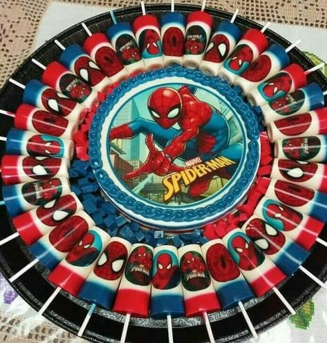 Spider Man Jello, Spiderman Jello, Spiderman Birthday Party Decorations, Edible Flowers Cake, Batman Birthday Party, Spiderman Birthday Party, Avengers Party, Batman Birthday, Mini Cakes Birthday