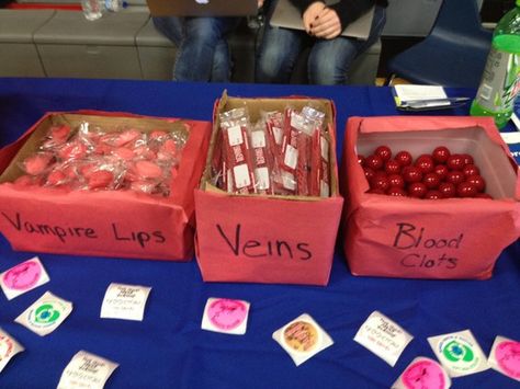 Students at Central Decatur (IA) High School find creative ways to promote their blood drive! Hosa Fundraising Ideas, Hosa Medical Club, Medical Fundraiser Ideas, Grad Desserts, Bsn Graduation Cap, Red Cross Blood Drive, Community Service Ideas, Lab Week, Blood Drive