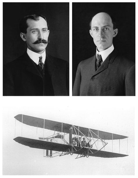 The Wright brothers, Orville (1871-1948) and Wilbur (1867-1912), were two Americans credited with inventing and building the world's first successful airplane and making the first controlled, powered and sustained heavier-than-air human flight, on December 17, 1903 Wright Brothers Airplane, Wright Flyer, The Wright Brothers, Computer Drawing, Wright Brothers, Air Flight, Wax Museum, Inventors, December 17